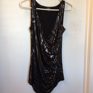 Sequin zebra print blouse